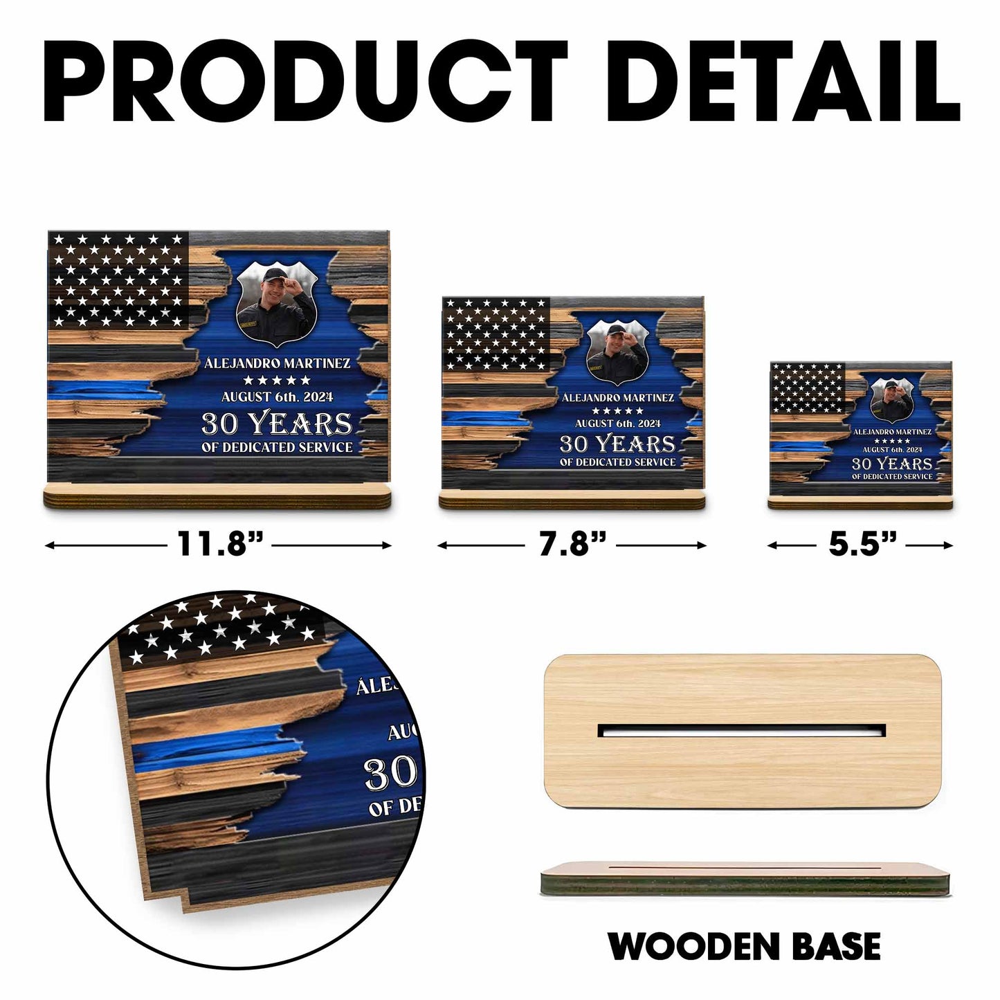 30 Years Of Dedicated Service With American Flag