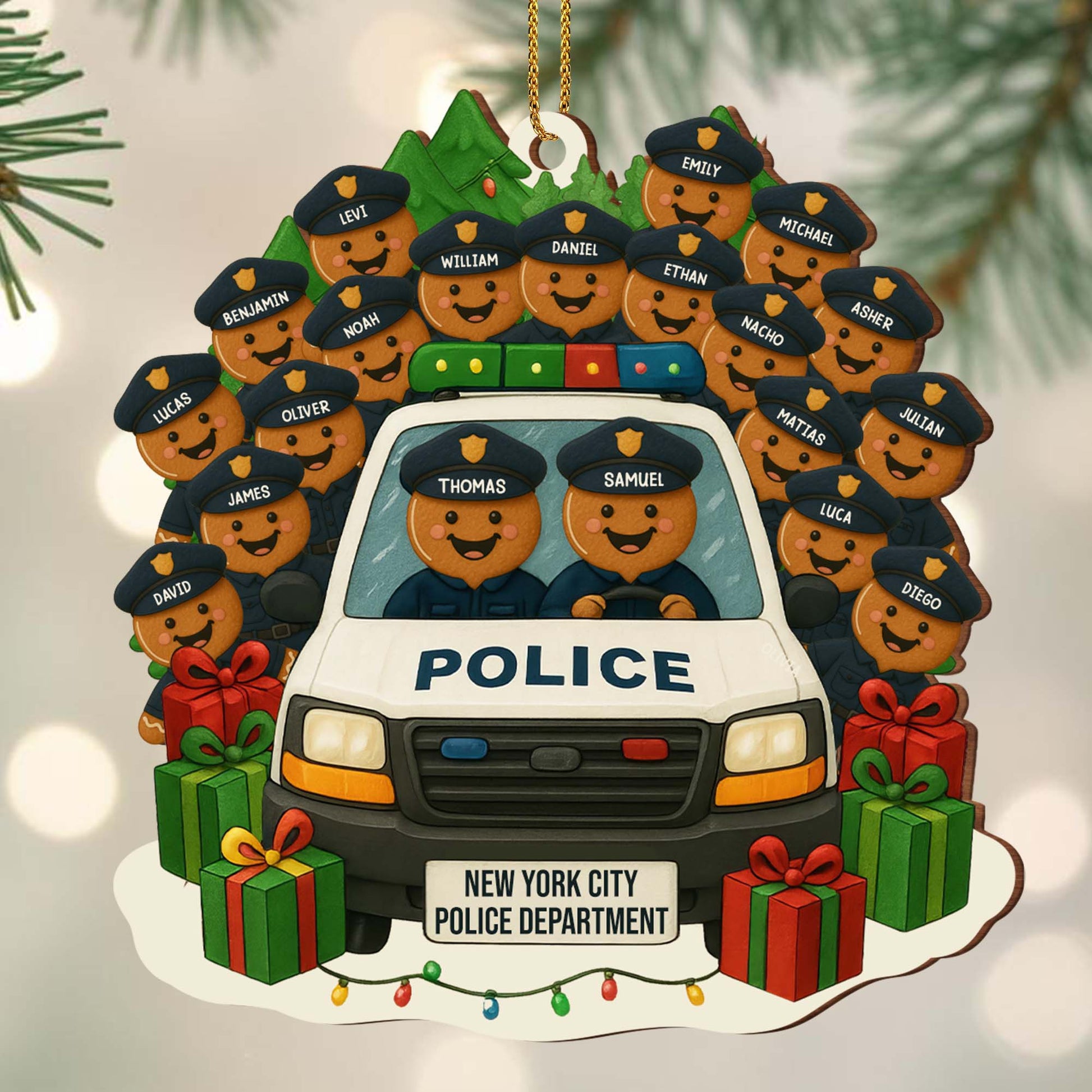 Celebrate Our Heroes With A Festive Police Car Ornament