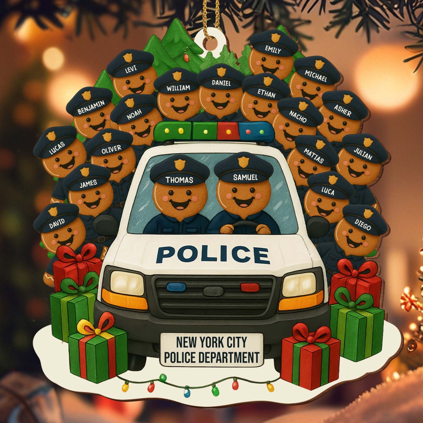Celebrate Our Heroes With A Festive Police Car Ornament