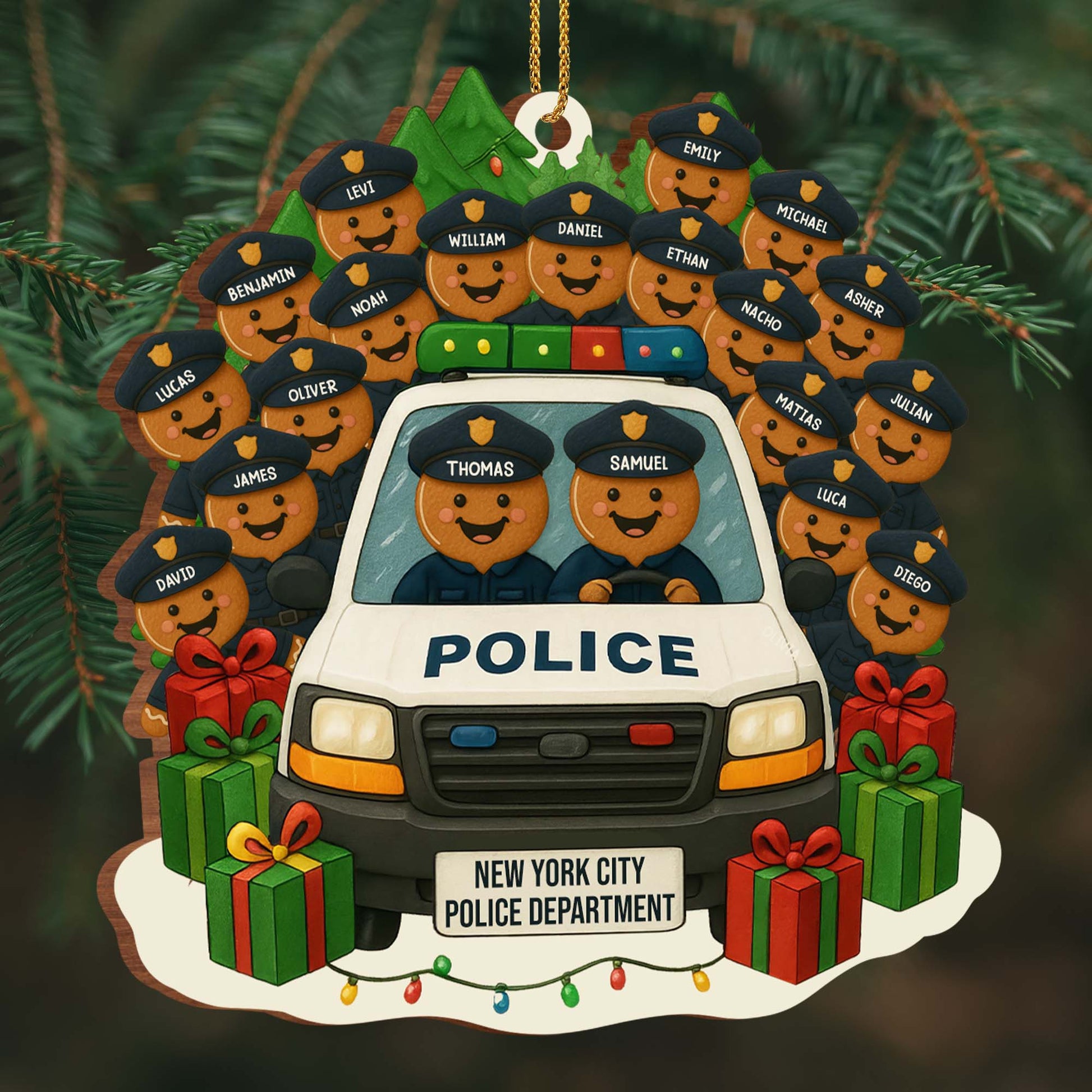 Celebrate Our Heroes With A Festive Police Car Ornament