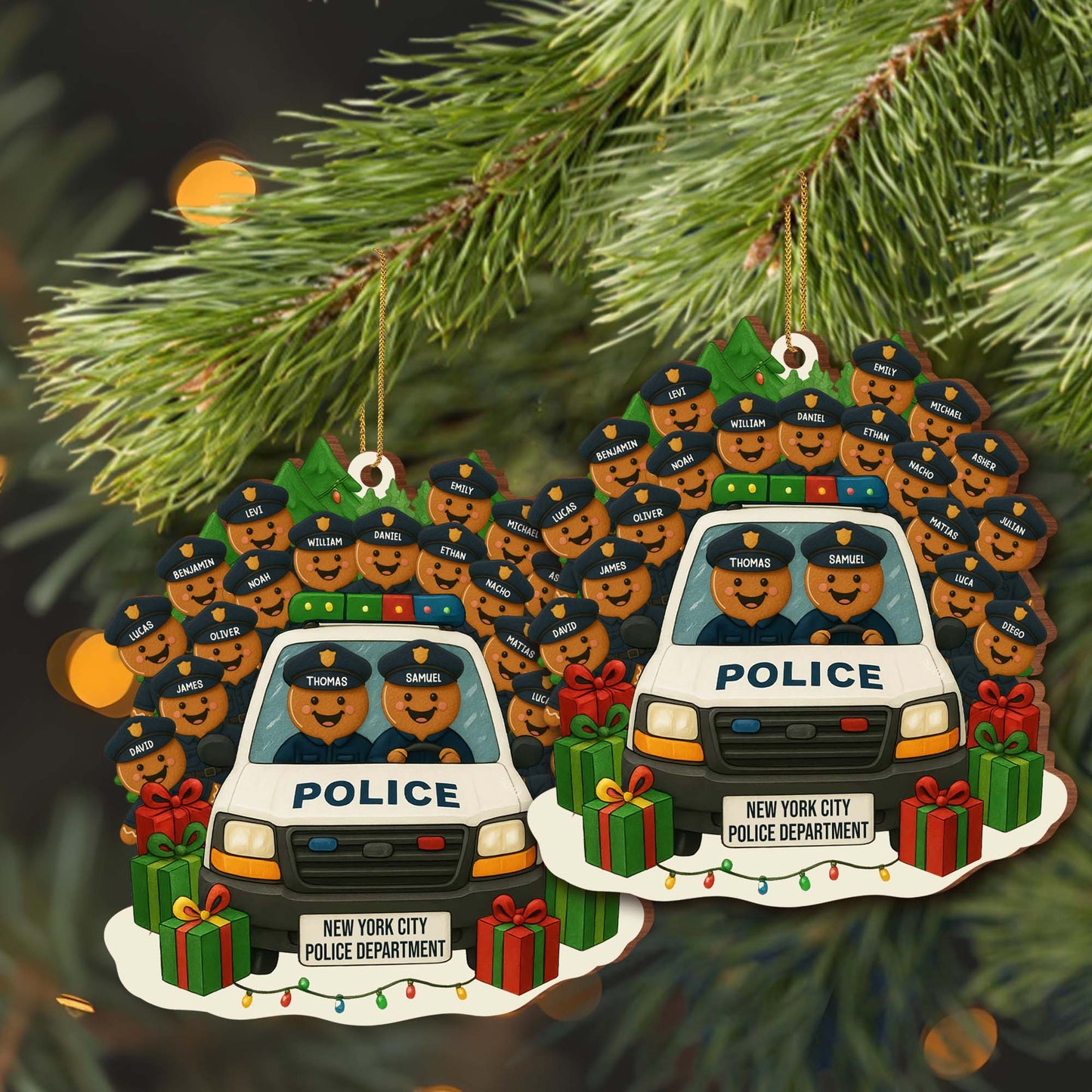Celebrate Our Heroes With A Festive Police Car Ornament