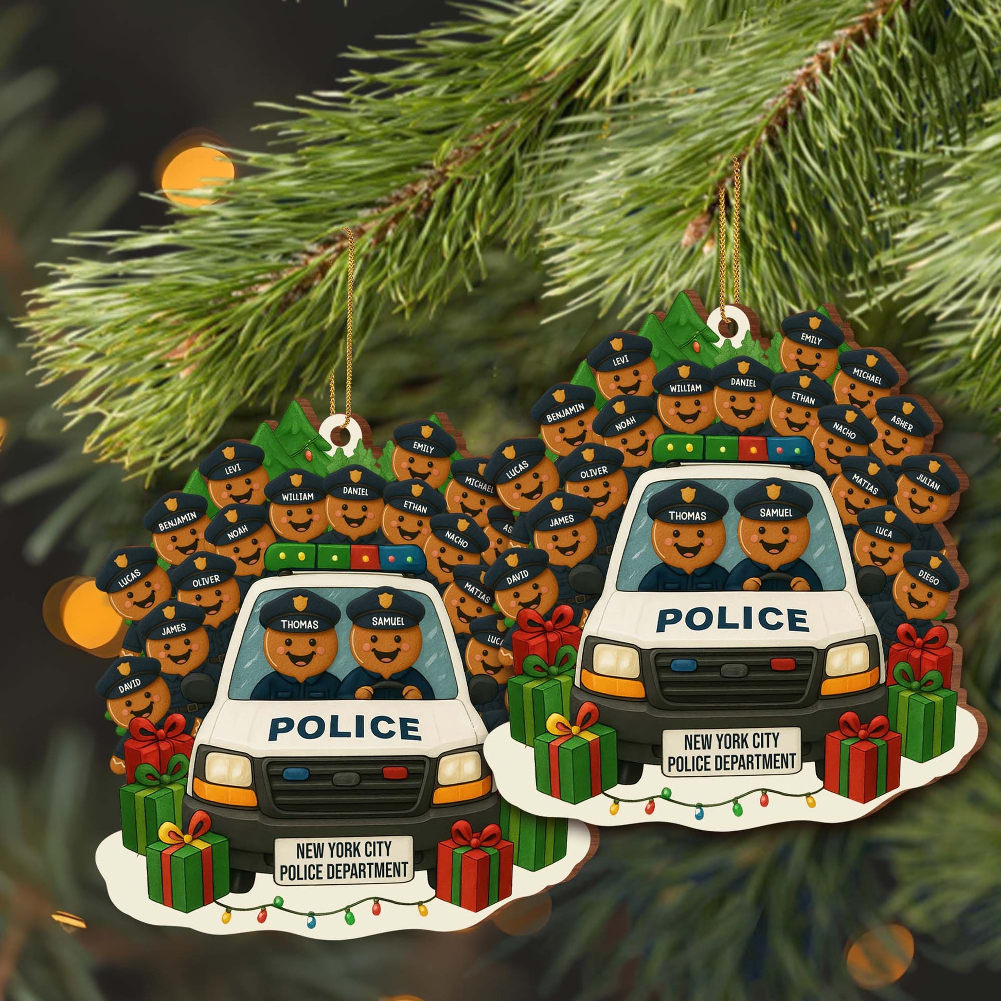 Celebrate Our Heroes With A Festive Police Car Ornament