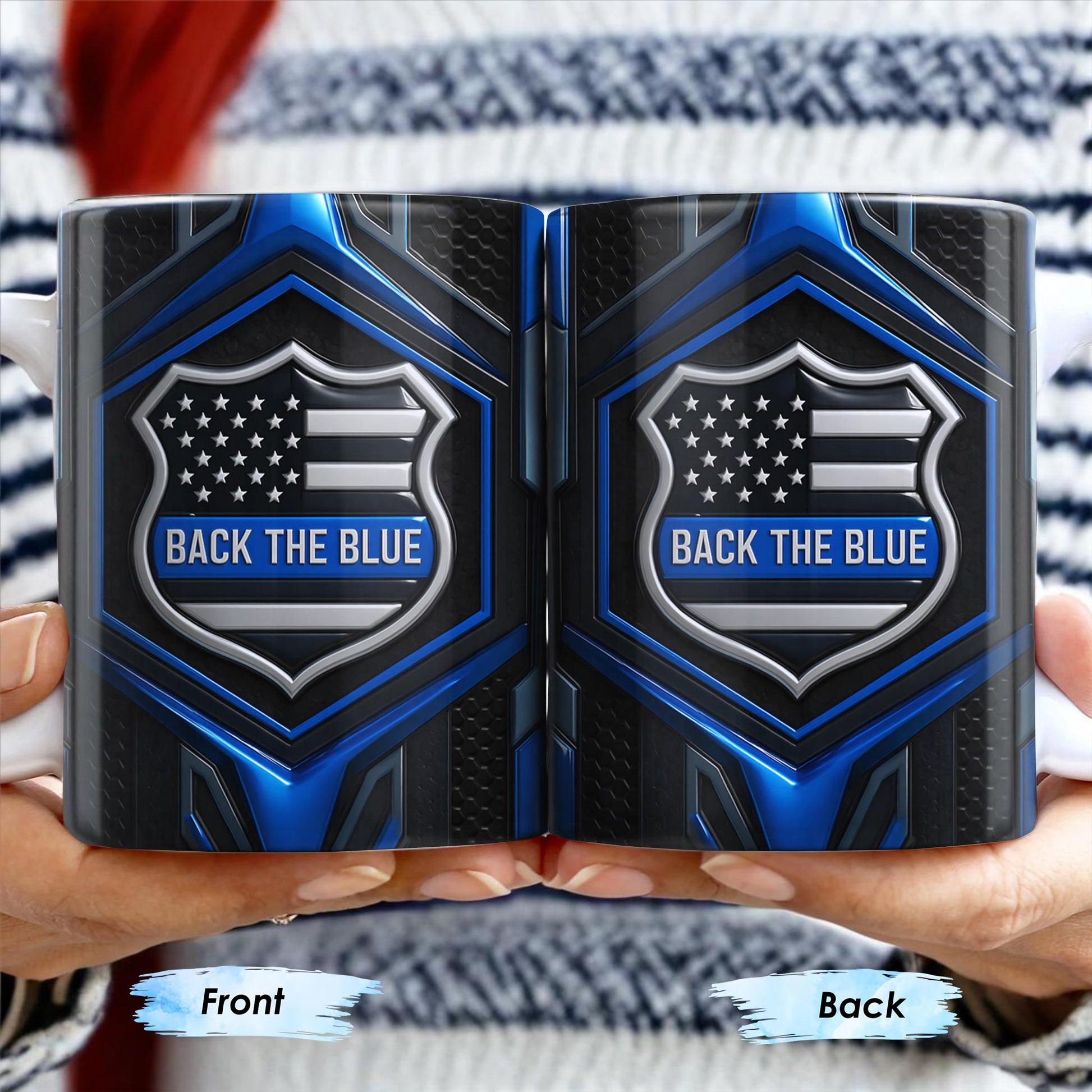 Back The Blue, Shield and Stars