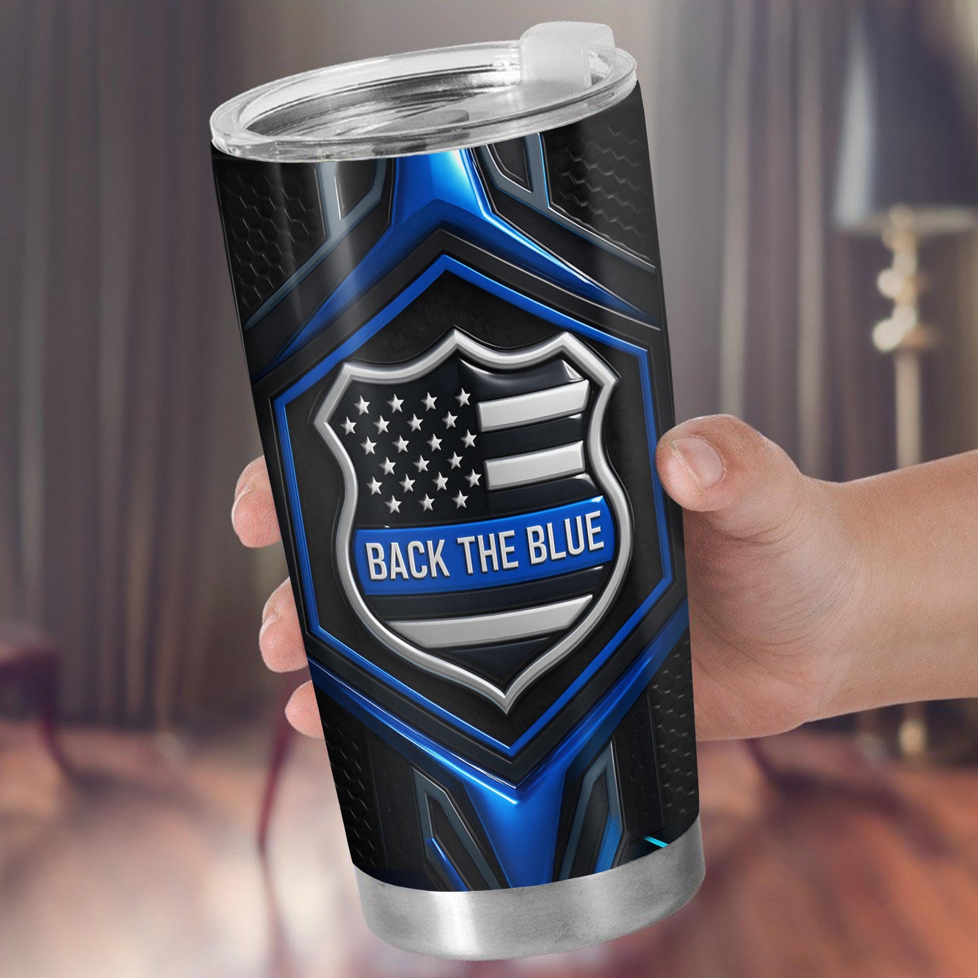 Back The Blue, Shield, Stars And Stripes