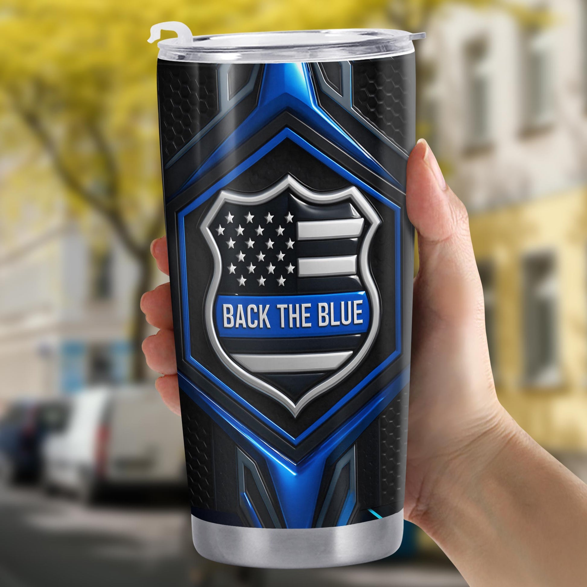Back The Blue, Shield, Stars And Stripes