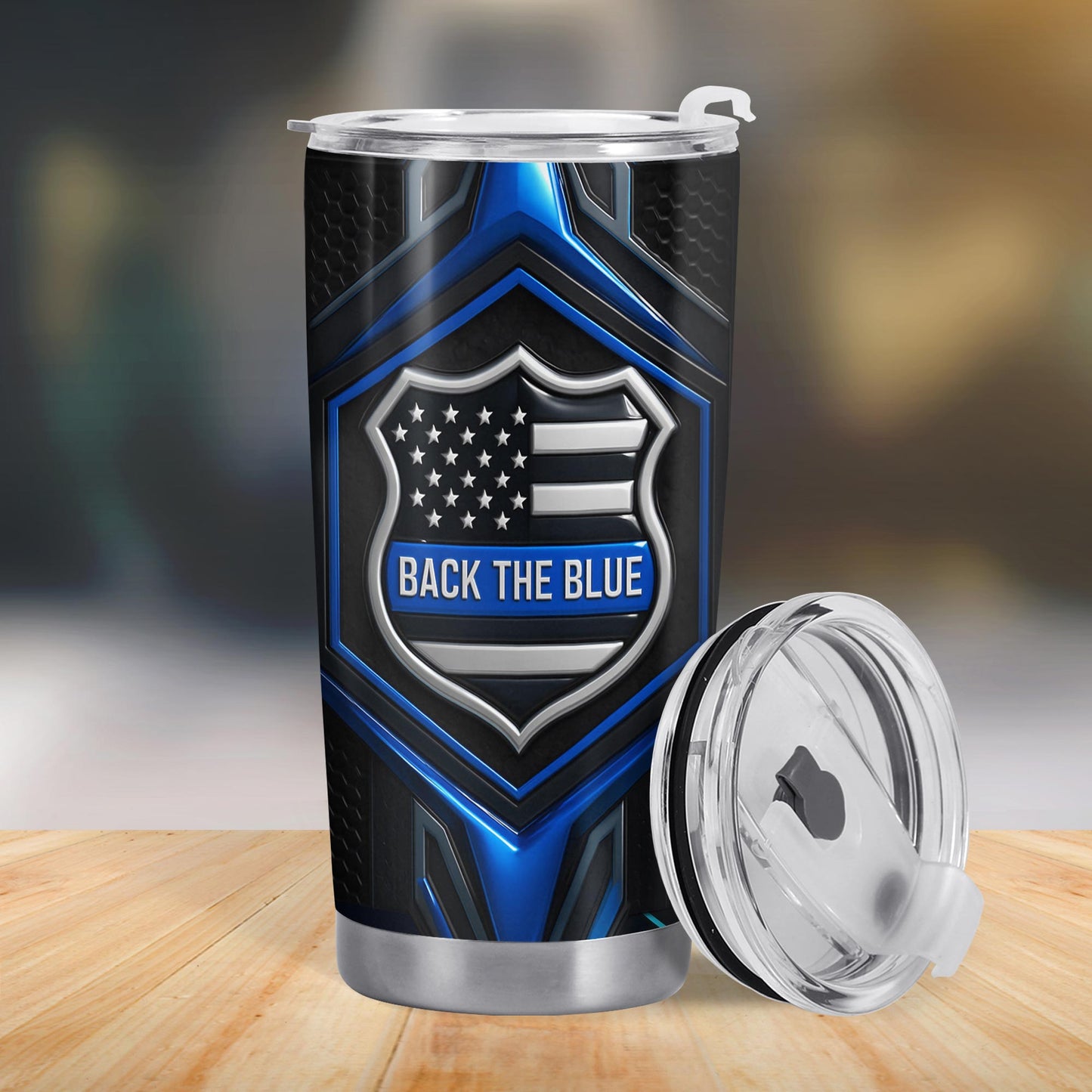 Back The Blue, Shield, Stars And Stripes