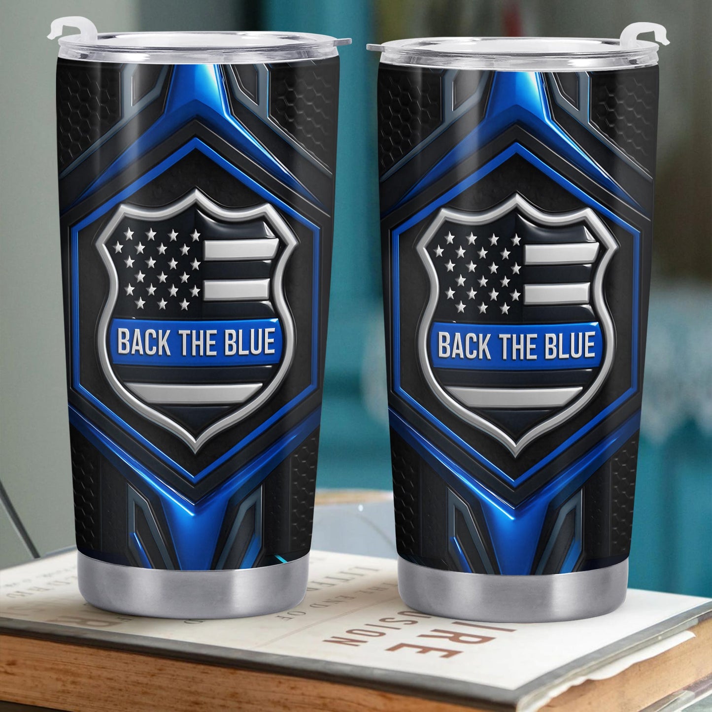 Back The Blue, Shield, Stars And Stripes