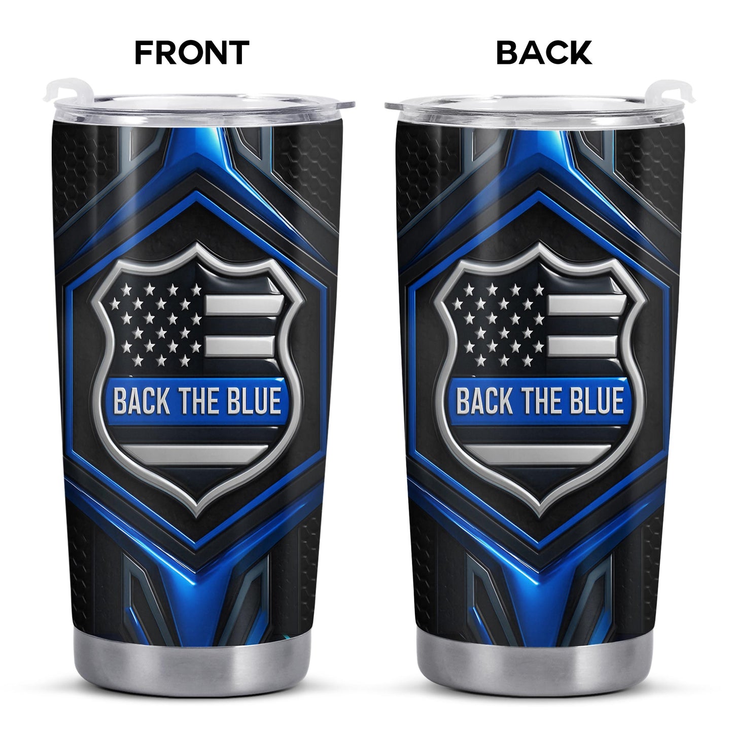 Back The Blue, Shield, Stars And Stripes