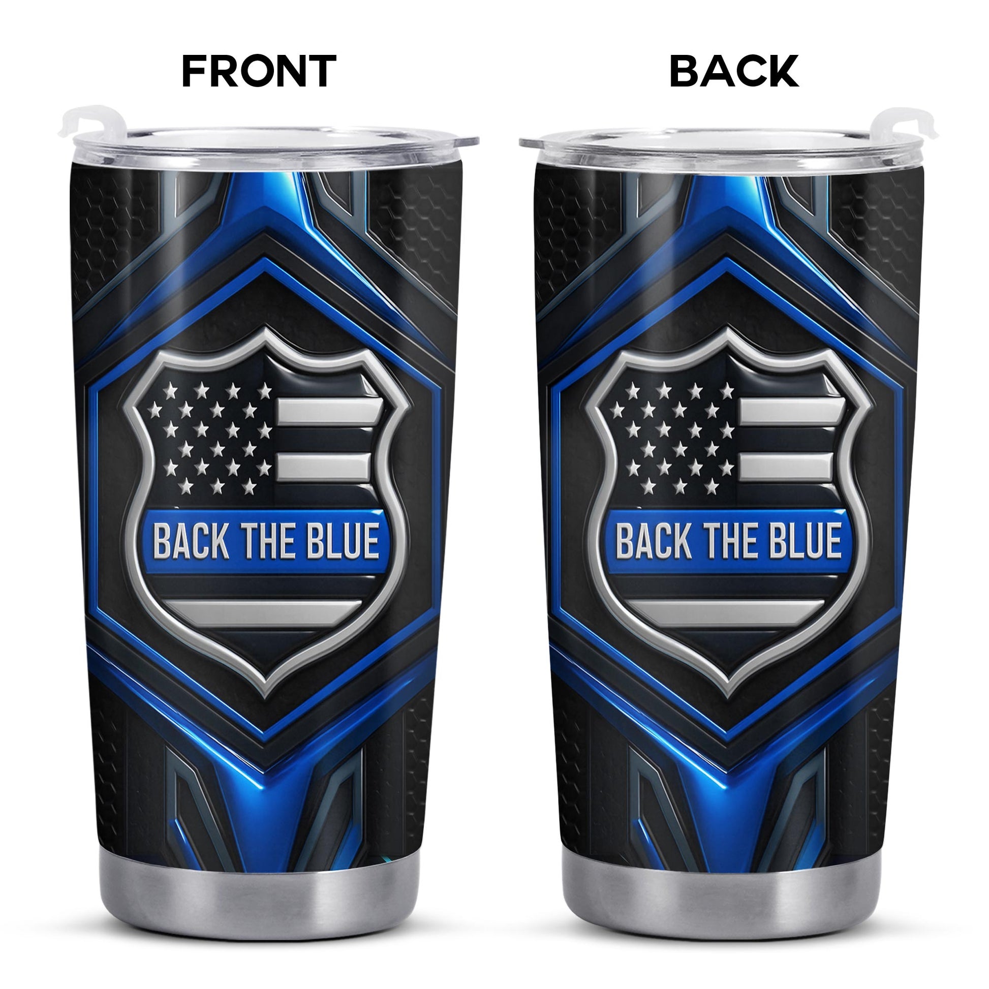 Back The Blue, Shield, Stars And Stripes