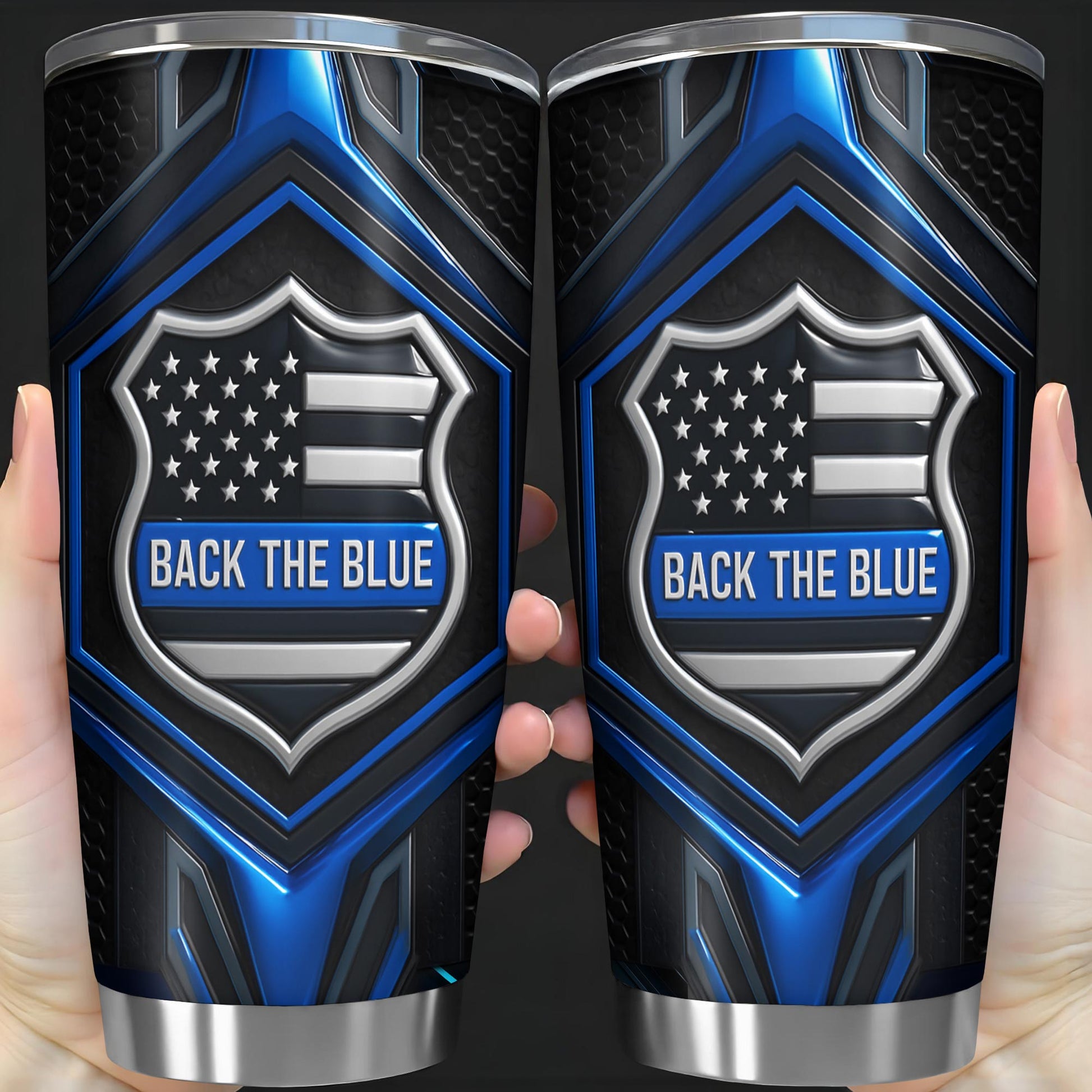 Back The Blue, Shield, Stars And Stripes