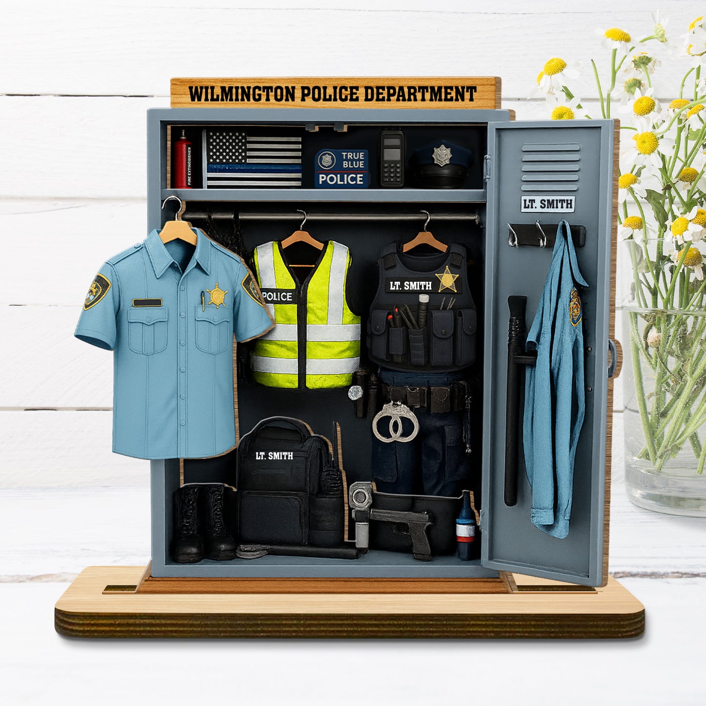 Honor Duty Sacrifice, Police Uniform And Badge Tribute