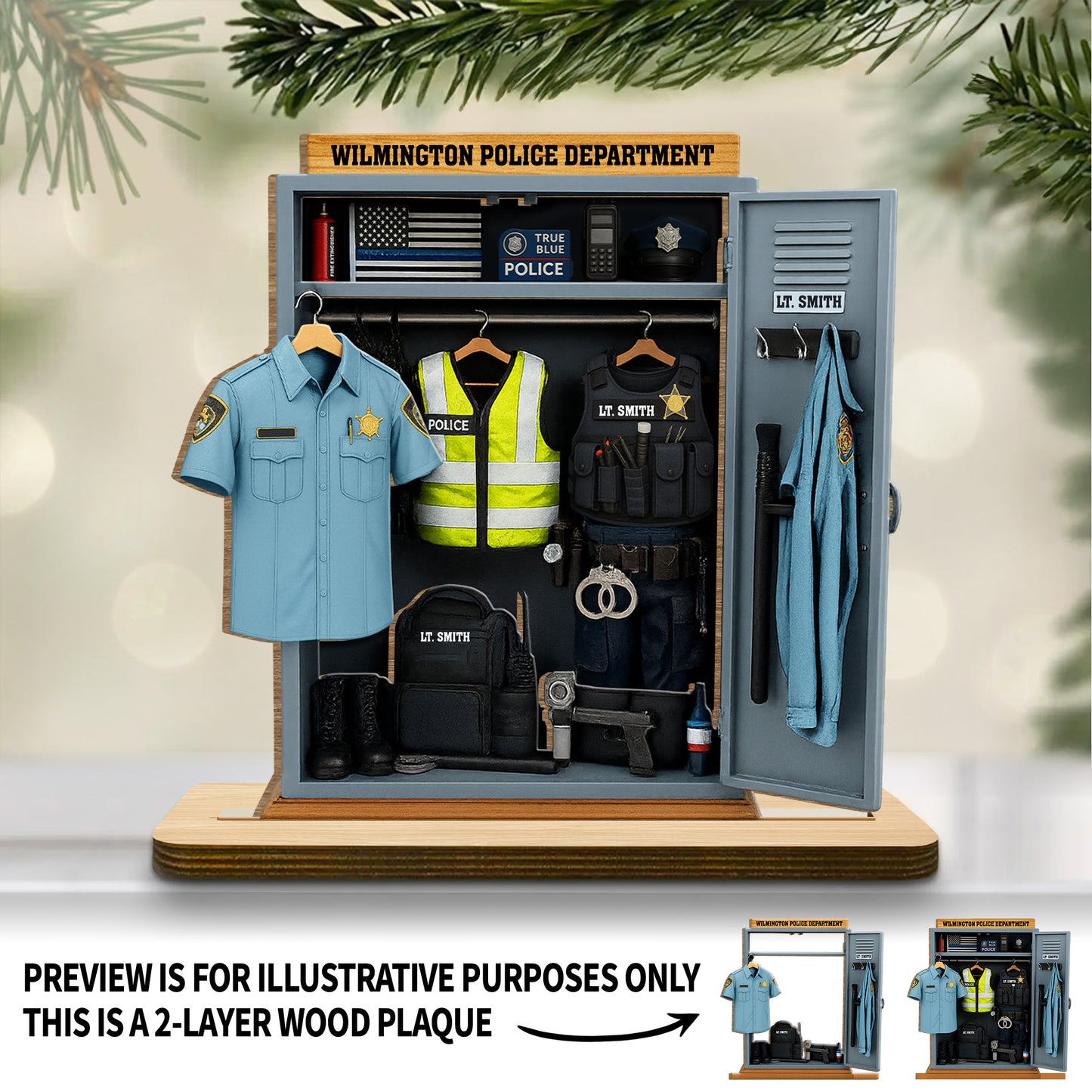 Honor Duty Sacrifice, Police Uniform And Badge Tribute