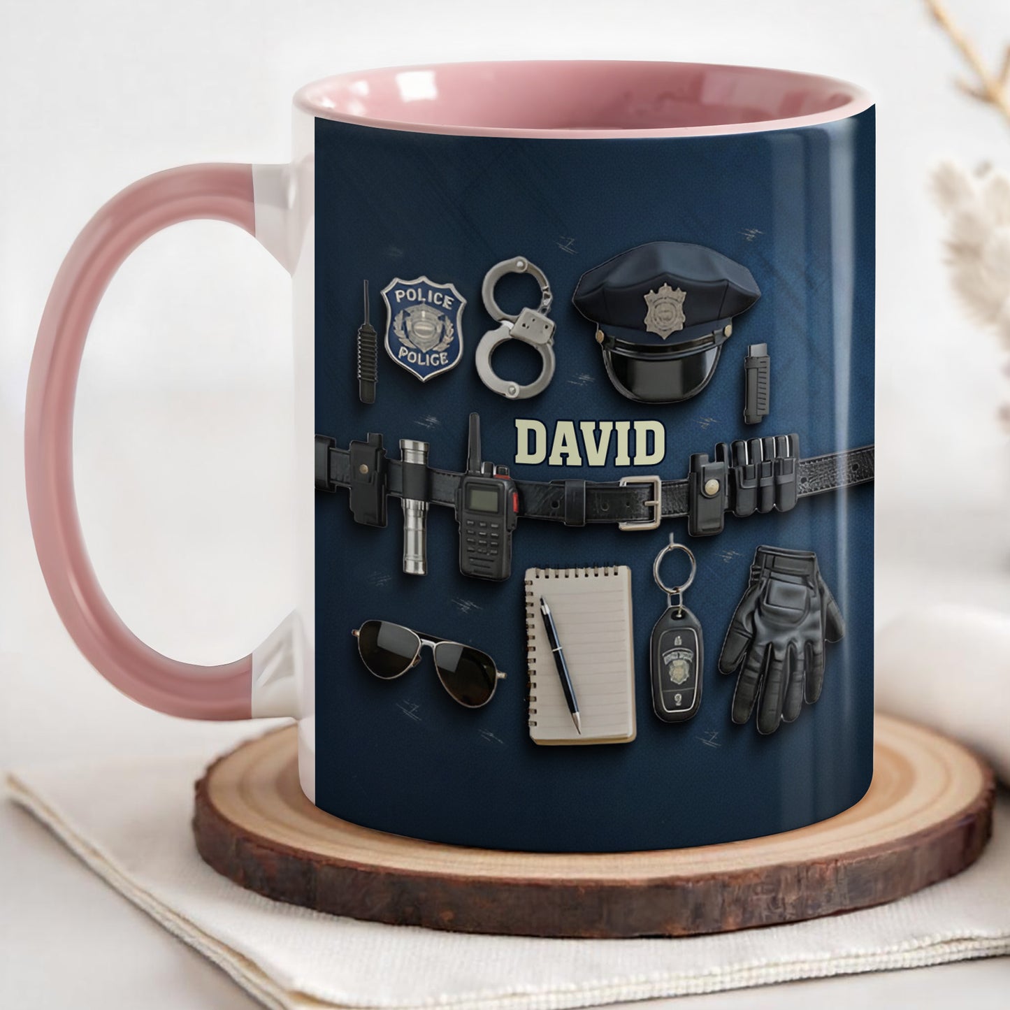 Personalized Police Officer Gear Custom Accent Mug - Personalized Custom Accent Mug - OFC019_AMUG