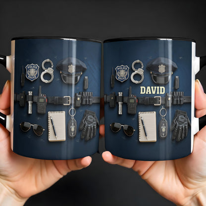 Personalized Police Officer Gear Custom Accent Mug - Personalized Custom Accent Mug - OFC019_AMUG