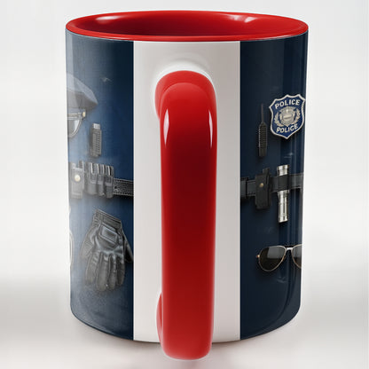 Personalized Police Officer Gear Custom Accent Mug - Personalized Custom Accent Mug - OFC019_AMUG