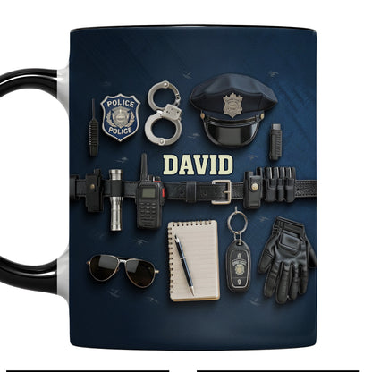 Personalized Police Officer Gear Custom Accent Mug - Personalized Custom Accent Mug - OFC019_AMUG