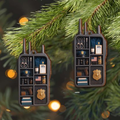 Honor Commitment and Courage Police Gear Ornament