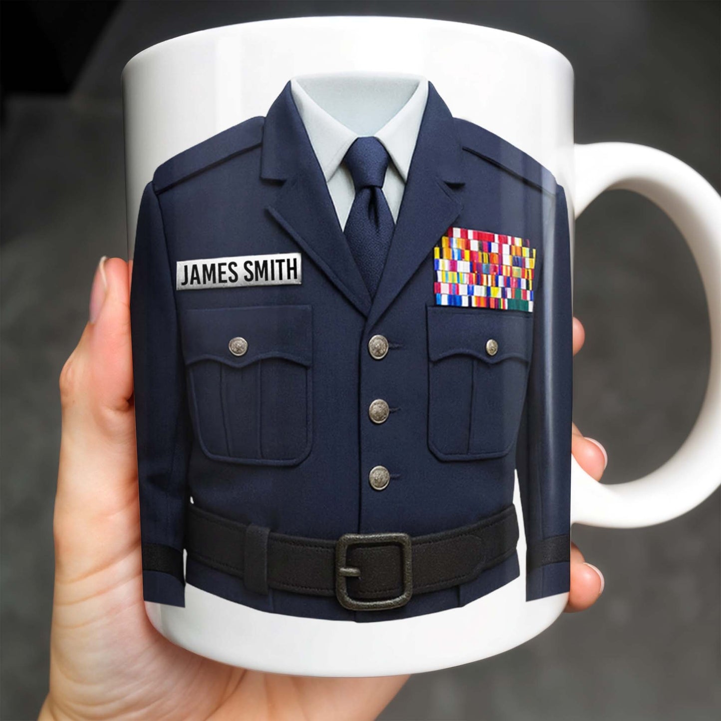 Honor Your Service With This Personalized Uniform Badge Mug