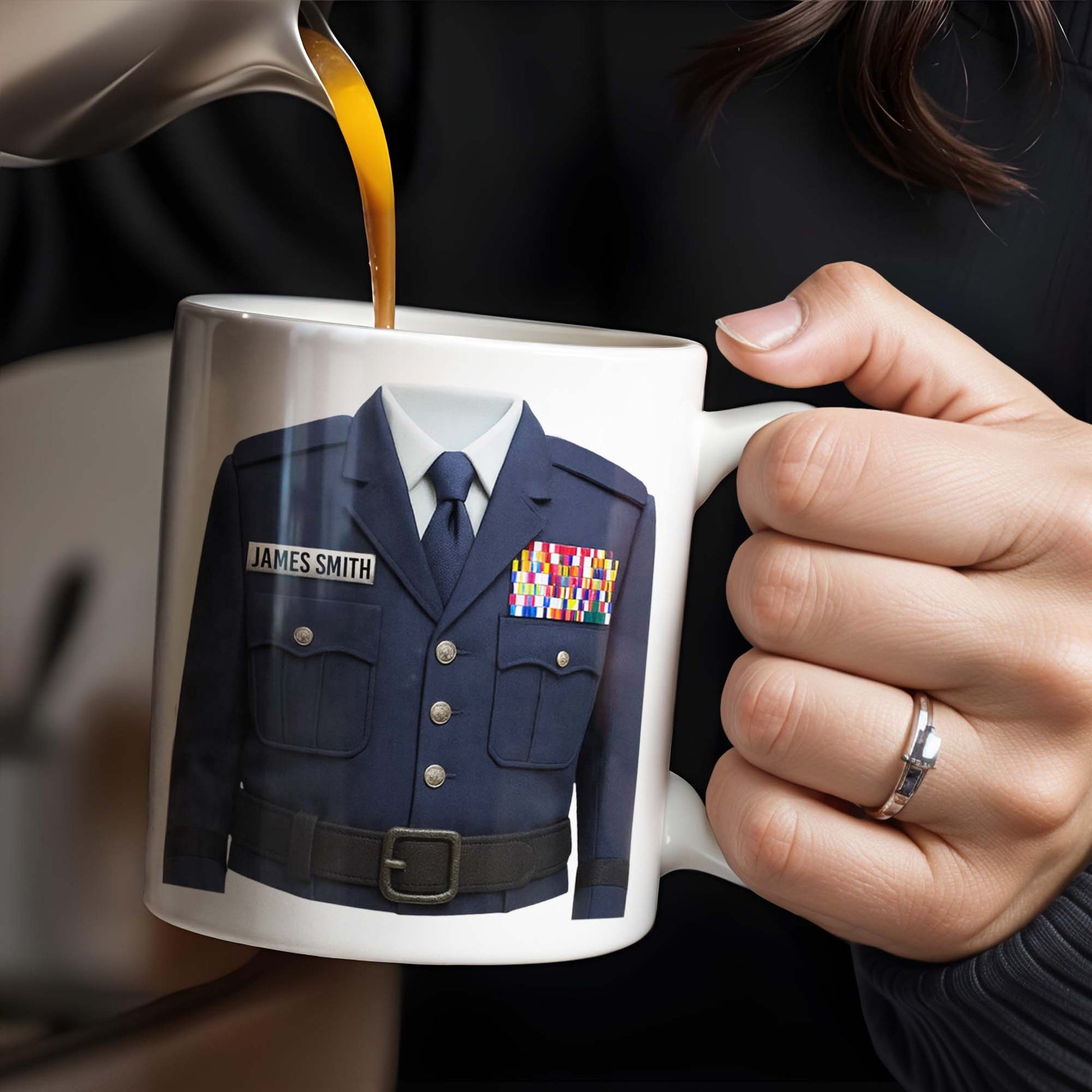 Honor Your Service With This Personalized Uniform Badge Mug