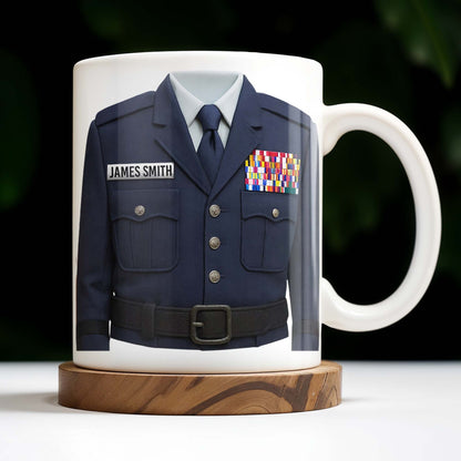 Honor Your Service With This Personalized Uniform Badge Mug