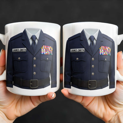Honor Your Service With This Personalized Uniform Badge Mug