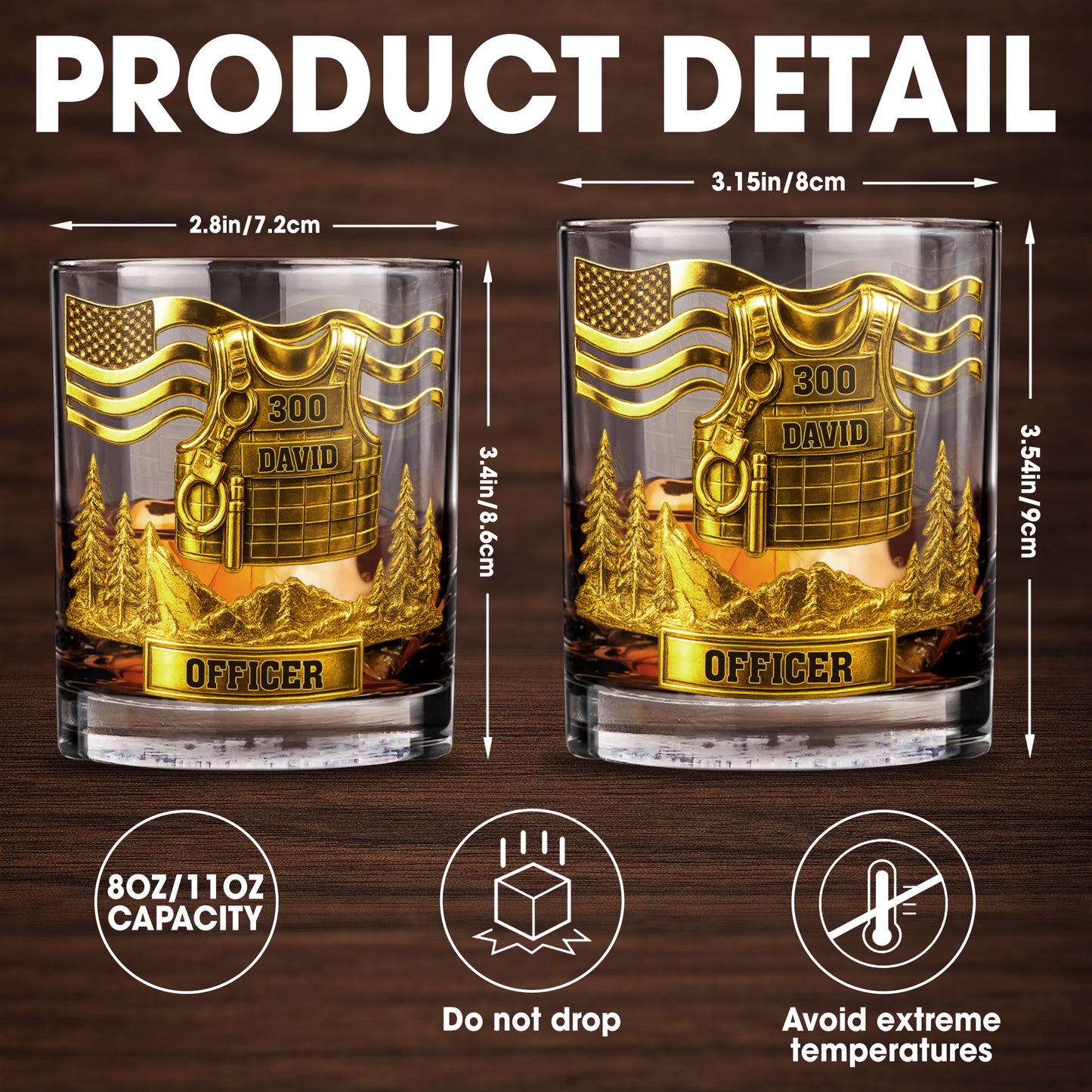 Celebrate Bravery And Dedication Officer Badge And Mountains