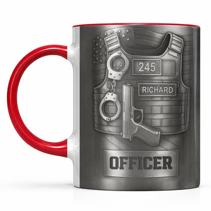 Customize Your Officer's Name And Badge Number Mug
