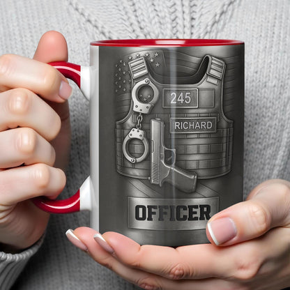 Customize Your Officer's Name And Badge Number Mug