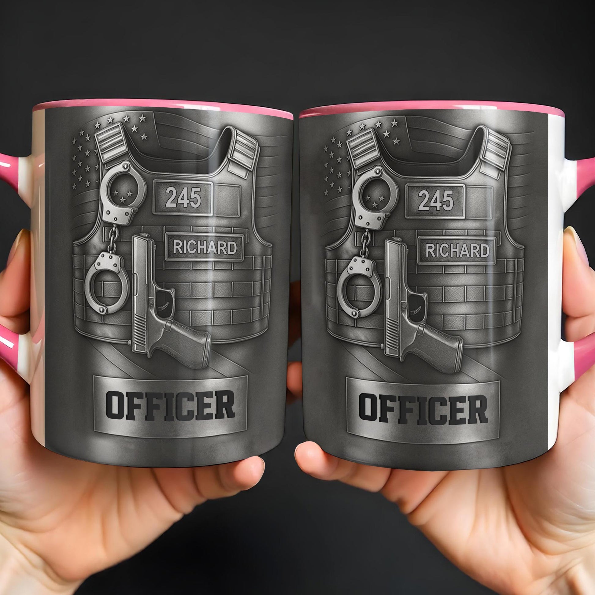 Customize Your Officer's Name And Badge Number Mug