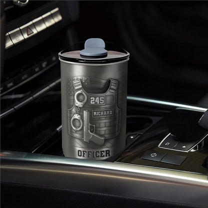 To My Officer, Commemorate Courage With This Bulletproof Vest, Handcuffs Design