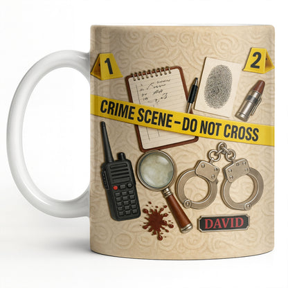 Crime Scene Do Not Cross Mystery Inspired Mug Design