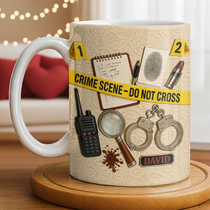 Crime Scene Do Not Cross Mystery Inspired Mug Design
