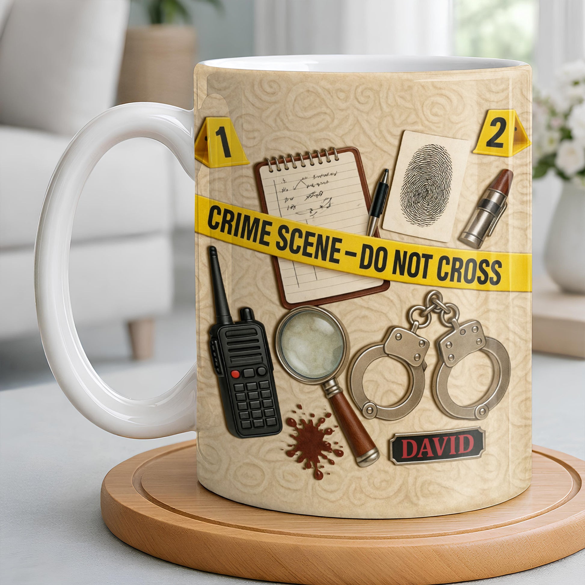 Crime Scene Do Not Cross Mystery Inspired Mug Design