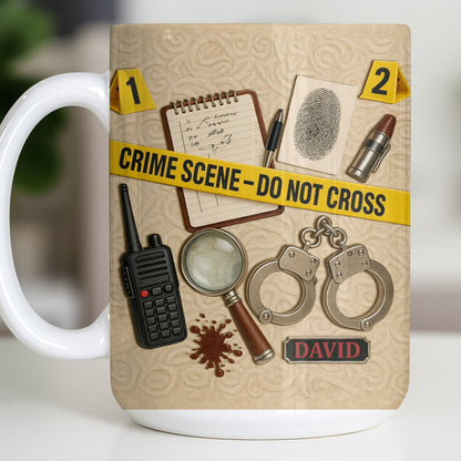 Crime Scene Do Not Cross Mystery Inspired Mug Design