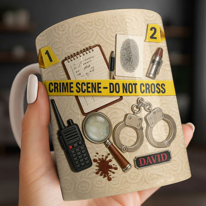 Crime Scene Do Not Cross Mystery Inspired Mug Design