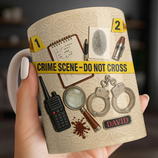 Crime Scene Do Not Cross Mystery Inspired Mug Design