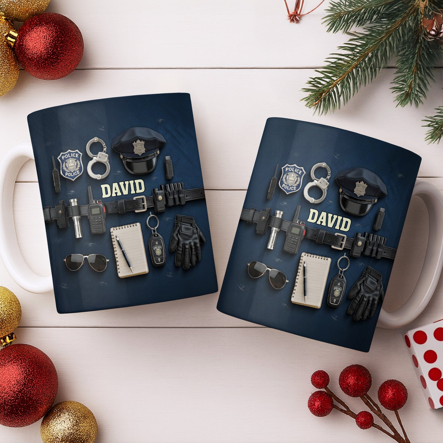 Celebrate Your Dedication And Courage Police Officer Essential Gear - Personalized Custom Coffee Mug - OFC028_MG