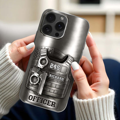 Customizable Police Officer Design With Badge, Tools