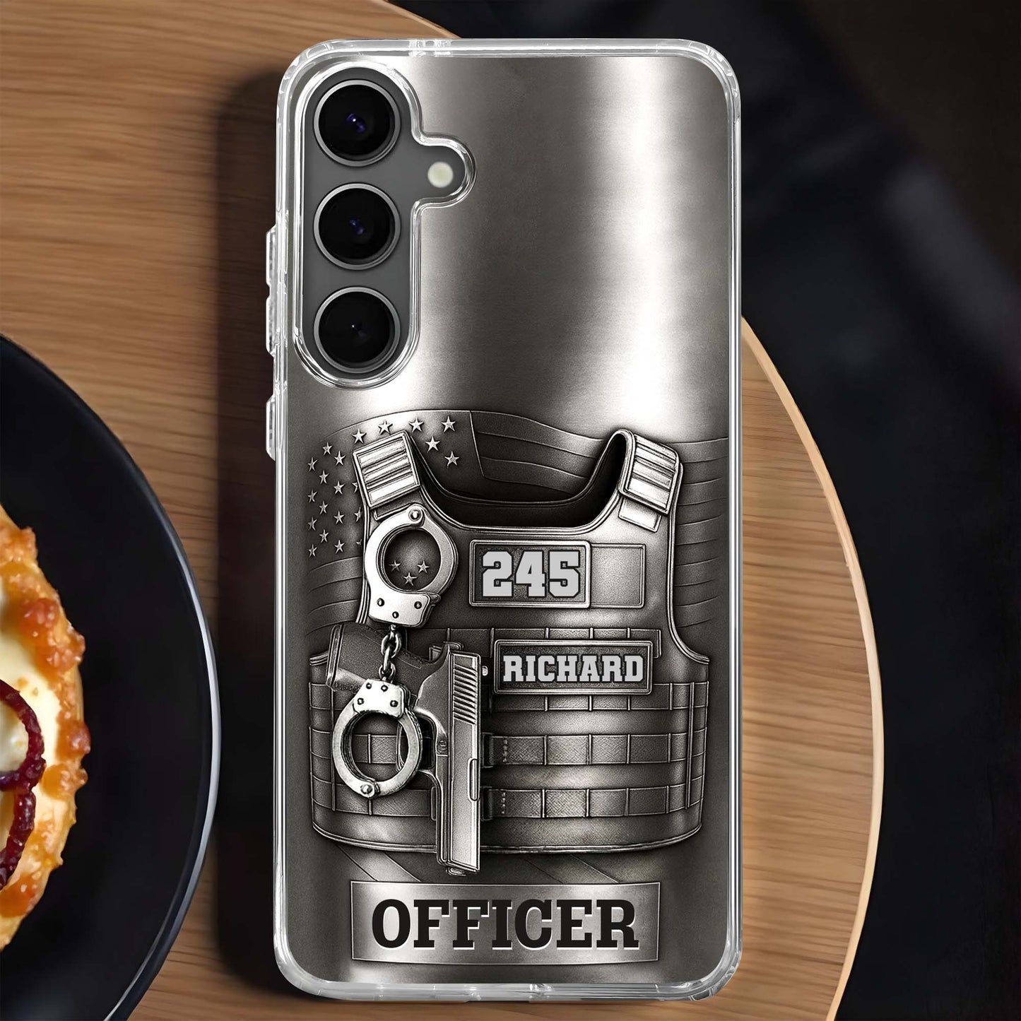 Customizable Police Officer Design With Badge, Tools