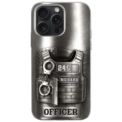 Customizable Police Officer Design With Badge, Tools