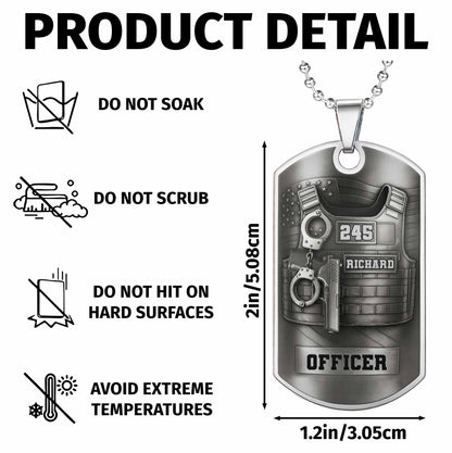 To My Brave Officer, Badge, Gun And Handcuffs