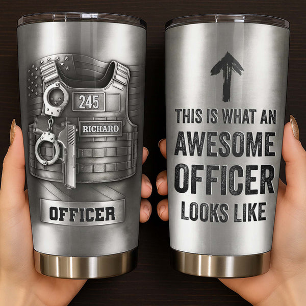 This Is What An Awesome Officer Looks Like Police Badge Handcuffs Handgun