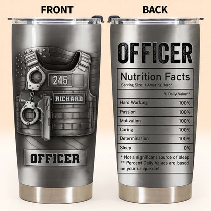 Celebrating Our Courageous Officers, Police Badge, Handcuffs, Gun