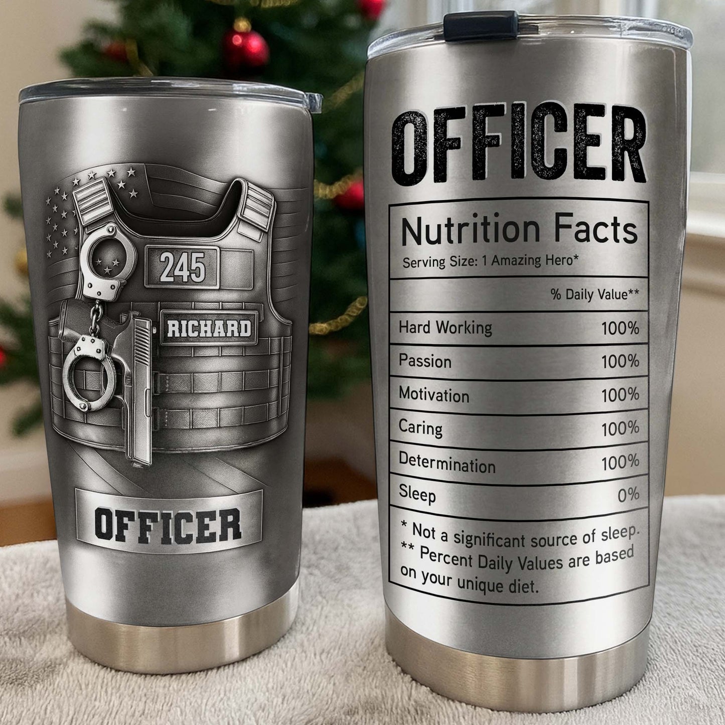 Celebrating Our Courageous Officers, Police Badge, Handcuffs, Gun