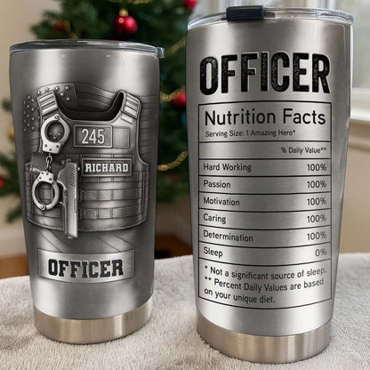 Celebrating Our Courageous Officers, Police Badge, Handcuffs, Gun