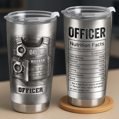 Celebrating Our Courageous Officers, Police Badge, Handcuffs, Gun