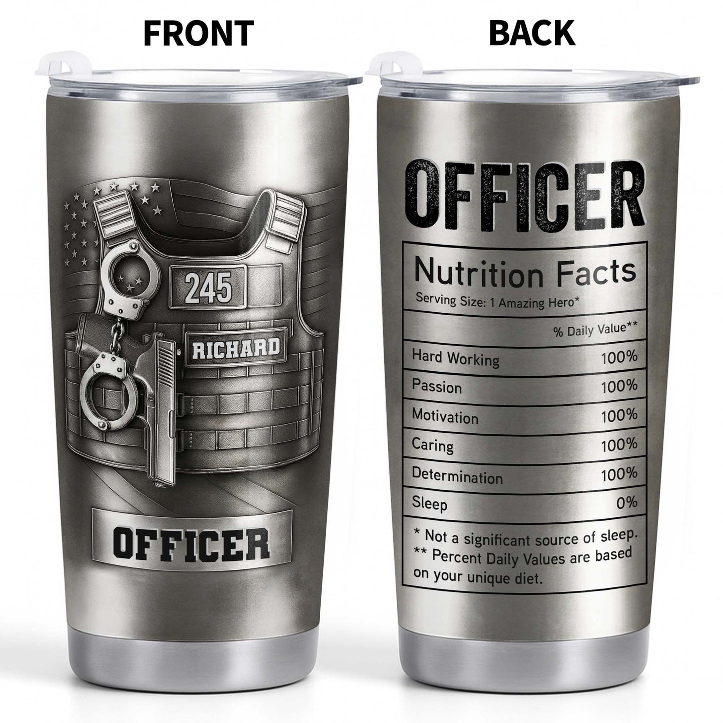 Celebrating Our Courageous Officers, Police Badge, Handcuffs, Gun