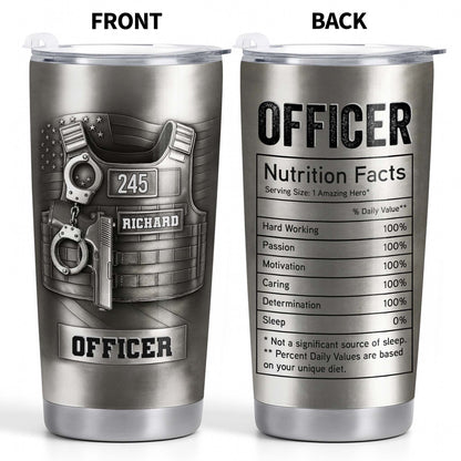 Celebrating Our Courageous Officers, Police Badge, Handcuffs, Gun