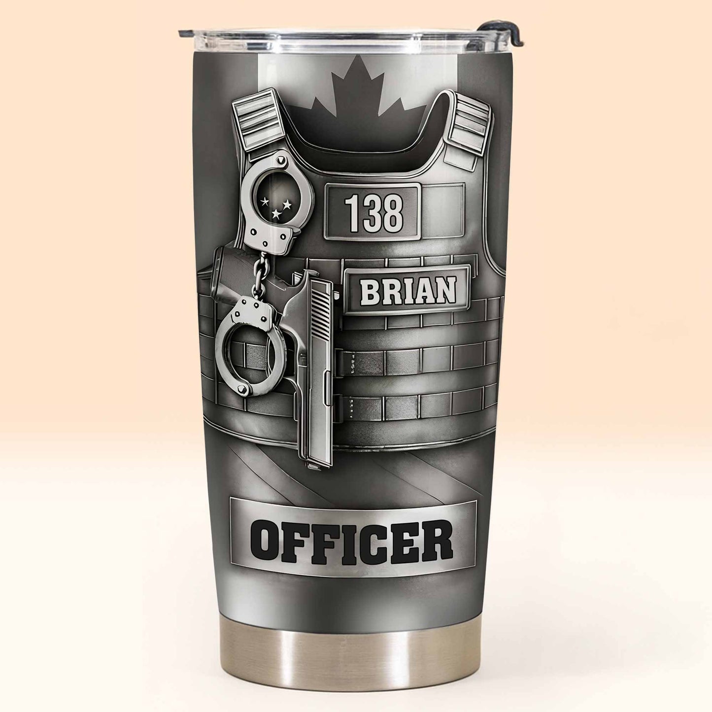 Dedication and Service Handcuffs, Gun, Officer Gear