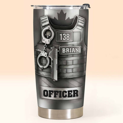 Dedication and Service Handcuffs, Gun, Officer Gear